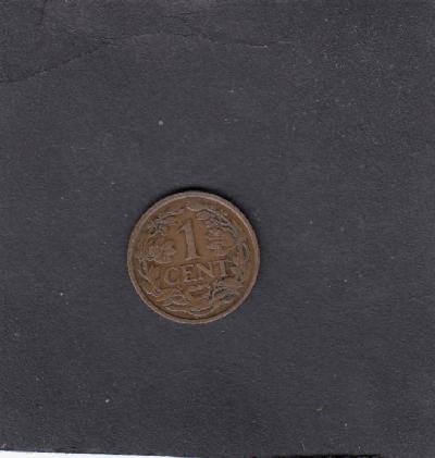 Beschrijving: 1 Cent WILHELMINA 